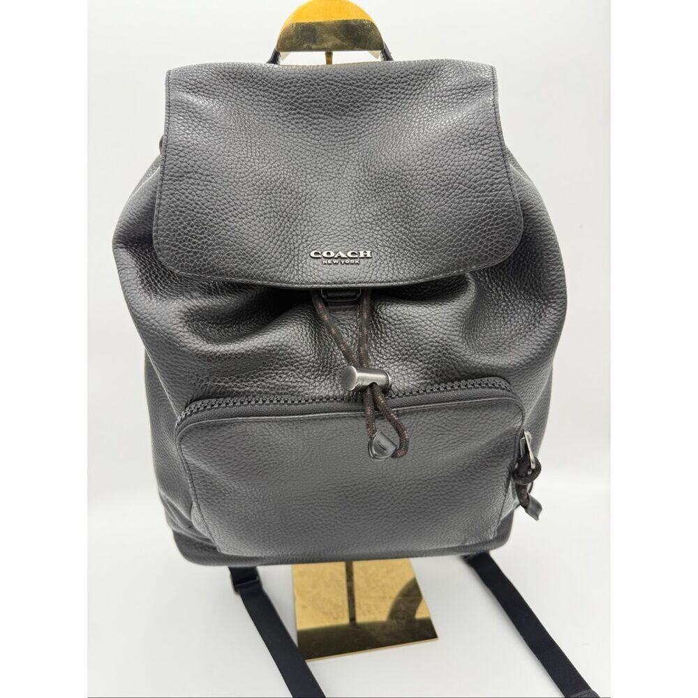Coach Turner Leather Backpack C1280 Black for Men and Women